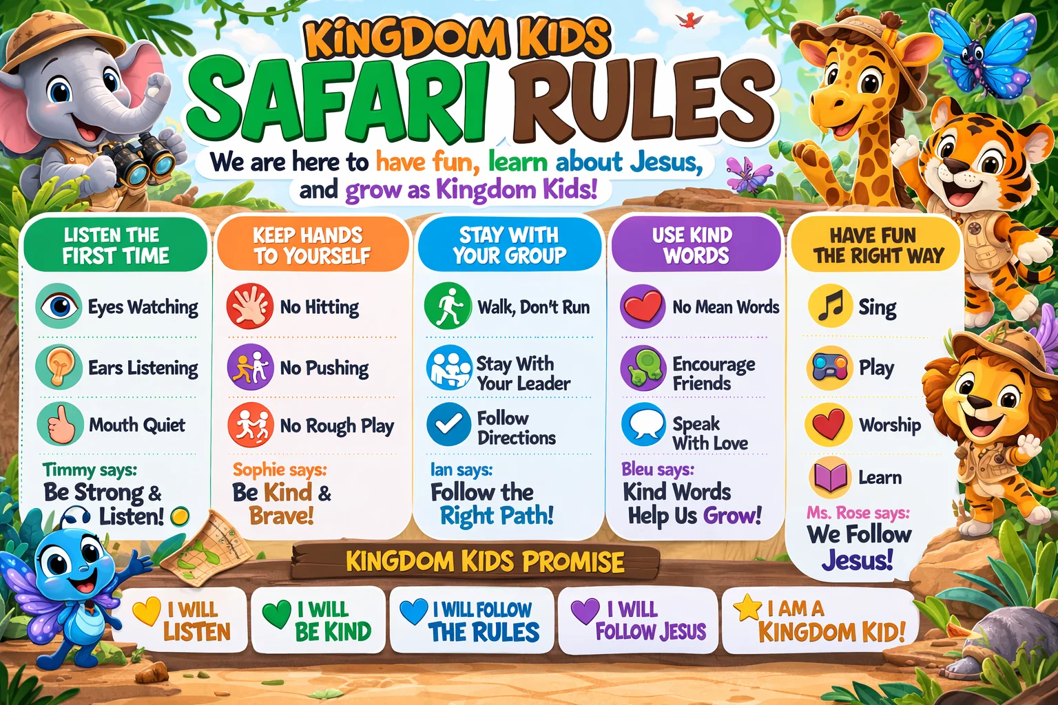 Kingdom Kids Safari Rules